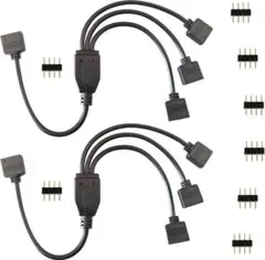 LitaElek 2個3分岐接続ケーブル 4 pin RGB LEDテープコネク