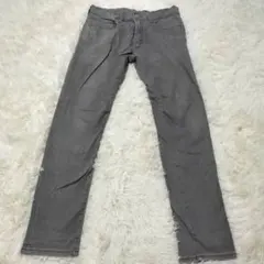 《シンプル》AZUL スリム　スキニーデニム グレー (M)