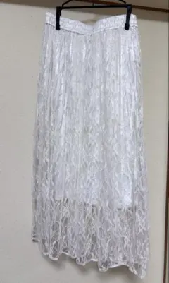 RETRO GIRL レトロガール　レース　ロング　スカート　白　M