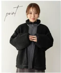 talbyyumi ボアジャケット LLサイズ ブラック