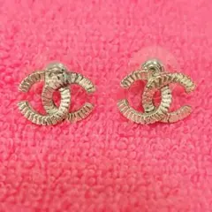【人気】CHANEL シャネル ピアス ココマーク シルバー　ロープモチーフ