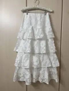 FURFURフリルロングスカート