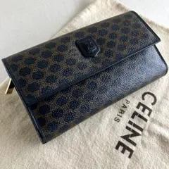 CELINE 財布 本革 マカダム柄 黒 人気 セリーヌ