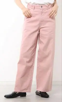 【新品未使用】コーエン　ピンク ワイドパンツ デニム