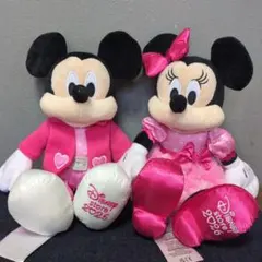 美品★ディズニーストア★ミッキー・ミニー ぬいぐるみ★2026バレンタイン限定品