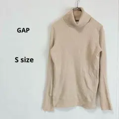 GAP ギャップ　タートルネックリブニットセーター　S ベージュ　長袖