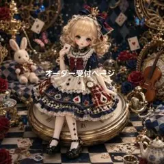 限定パネル生地 女の子と猫 オーダー受付ページ ハンドメイド ポーチ
