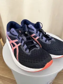 ASICS HYPER SPEED2ネイビー24cmレディースランニングシューズ
