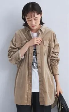 green label relaxing コーデュロイ 長袖シャツ