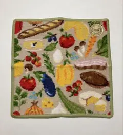 フェイラーハンカチ　グランマルシェ　野菜スーパーマーケット食料品パン魚トマト卵花