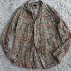 ポールスミスコレクション 花柄ストライプ長袖シャツ M Paul Smith