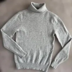 UNIQLO グレー タートルネック セーター S ウール100%
