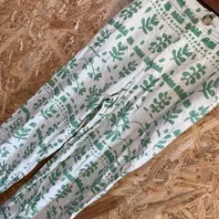 AE8817 ZARA 麻パンツ ライトベージュ グリーン レディース 28