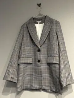 H&M　グレンチェック テイラードジャケット　XS
