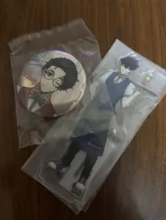 キャラクター缶バッジとアクリルスタンドセット