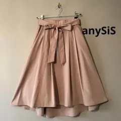 エニィシィス　anySiS リボンフレアスカート M ベージュ　オンワード　無地