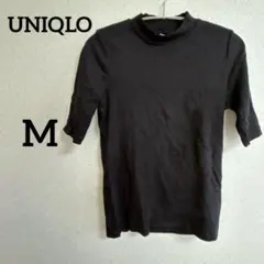UNIQLO ハイネック Tシャツ 【M】ブラック