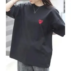 【新品】Lazar ラザル 刺繍 半袖 Tシャツ ブラック Mサイズ