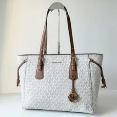 S MICHAEL KORS トートバッグ MKロゴ ホワイト マザーズバッグ - メルカリ