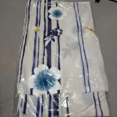 ストライプ花柄 浴衣 未使用
