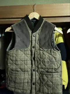 80s〜90s】Barbour オリーブグリーン キルティングベスト - メルカリ