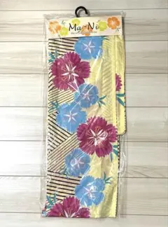 浴衣　新品未使用品　黄色地に花柄　フリーサイズ