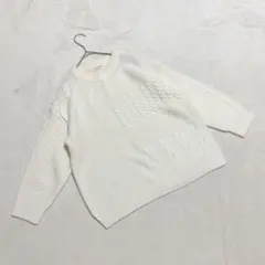 BACKNUMBER ＊ クレイジーパターン ケーブル編み クルーネックニット