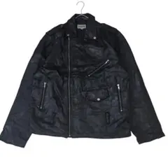 D*I様 本革 レザー ライダースジャケット ダブルライダース 黒 XL