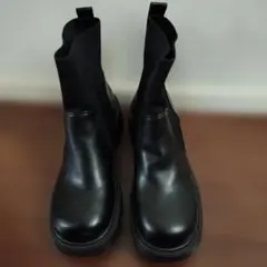 黒 サイドゴアブーツ 合成皮革　新品