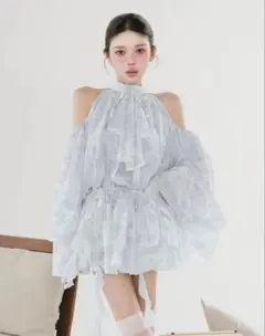 Darich トワルドジュイシフォンフリルミニワンピース