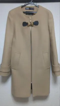 【美品】ZARA×MANTECOミドル丈ウールコート　　　ザラ　キャメル XS