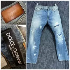 名作00sドルチェ＆ガッバーDOLCE&GABBANAダメージ加工デニム - メルカリ