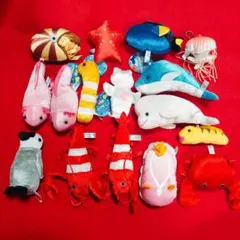 オオイケ こいあそび 鯉のぼり ぬいぐるみ 青と赤のセット Sサイズ