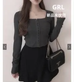 【新品未使用】GRL スクエアネックフロントホックトップス