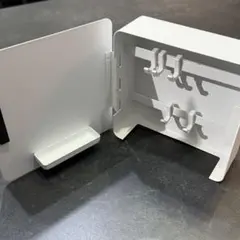 山崎実業(Yamazaki) マグネット キーフック 2段 ホワイト タワー