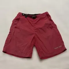 mont-bell ハーフパンツ 130 レッド キッズ