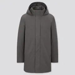 ユニクロ ハイブリッドダウンコート Sグレー uniqlo ビジネスコート