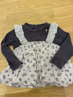 アプレレクール　フリル付き長袖カットソー 100cm