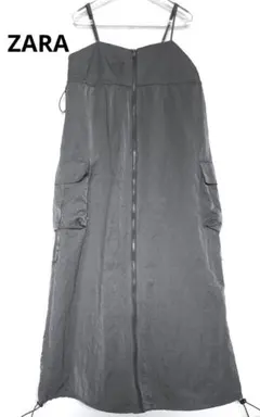 ZARA ザラ ナイロン カーゴワンピース キャミワンピース オールインワン