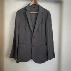 無印　メンズ リネン　ジャケット グレー Mサイズのサムネイル