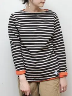 ORCIVALオーシバルコットンフリースボーダーバスクシャツ　サイズ1【M相当】