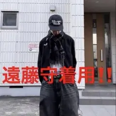 H&M Super Baggy スーパーバギー デニムパンツ ブラック 腰パンのサムネイル