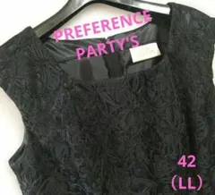 美品 PREFERENCE PARTY'S 総レースドレス 42 (LL)