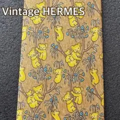 90s HERMES エルメス コアラ柄 ネクタイ 7597 SA フランス製のサムネイル