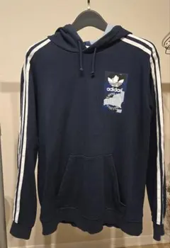 adidas プルオーバーパーカー ネイビー