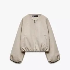 ZARA ザラ ソフトストレッチトリムボンバージャケット