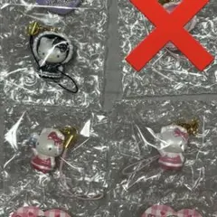 ハローキティ　トレーディングマスコットストラップ2 ロリータ メイド 3点セット