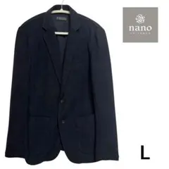 【美品】 ナノユニバース テーラードジャケット ネイビー 紺 Lサイズ