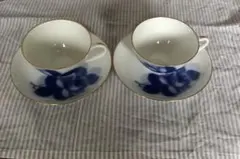 大倉陶園 ブルーローズ カップ＆ソーサー 2客セット 箱入り - メルカリ