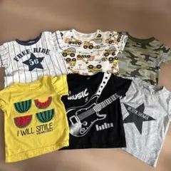 90 男の子　子供服　保育園着　Tシャツ　半袖　夏服まとめ売り